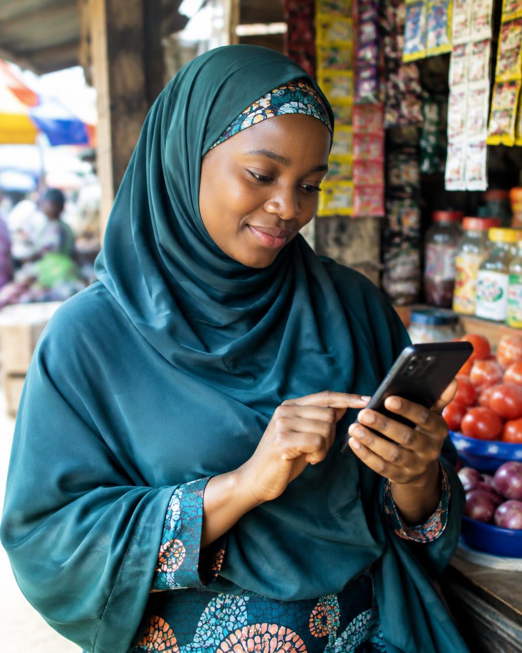 Entrepreneur using mobile banking